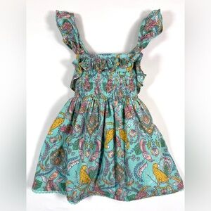 HAUTE HIPPIE KIDS STYLE Jungle Cheetah Floral Smocked Dress 2T Boho